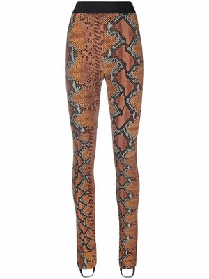 Just Cavalli snakeskin-print leggings - Brown