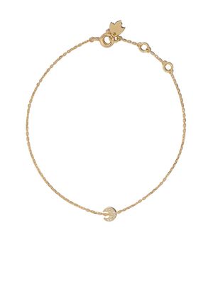 Feidt Paris 18kt yellow gold diamond crescent moon charm bracelet