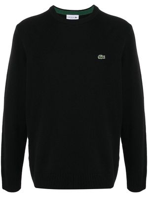 Lacoste logo embroidered jumper - Black