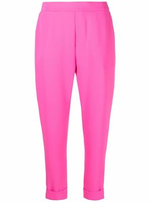 P.A.R.O.S.H. tapered cropped trousers - Pink