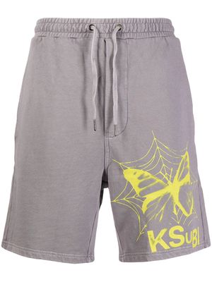 Ksubi logo-print track shorts - Neutrals