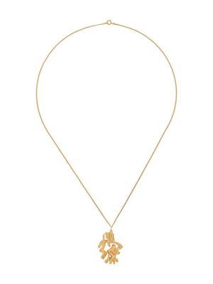 LOVENESS LEE monkey Chinese zodiac necklace - Gold