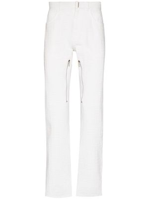 Givenchy 4G zip-detail straight-leg jeans - White