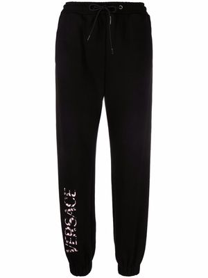 Versace logo-appliqué sweat pants - Black