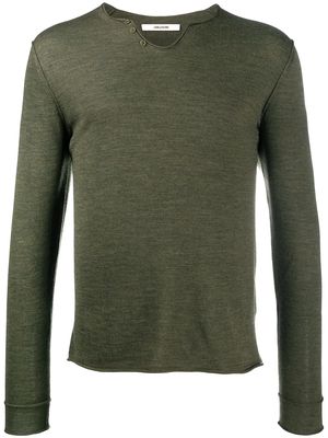 Zadig&Voltaire Monastir Henley-neck sweater - Green