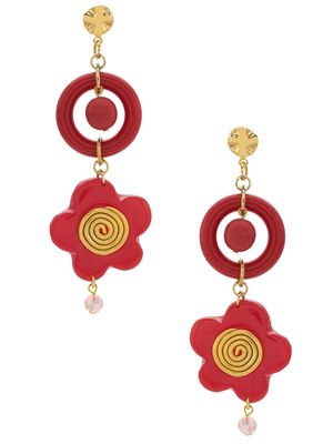Amir Slama flower earrings - Red
