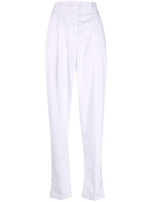 Nº21 high-waisted tapered trousers - White