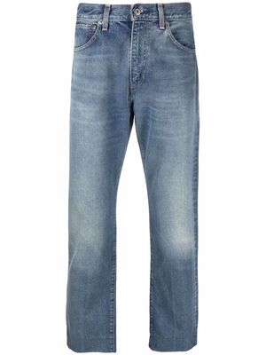 Levi's: Made & Crafted stonewashed straight-leg jeans - Blue
