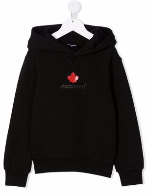 Dsquared2 Kids logo-print cotton hoodie - Black