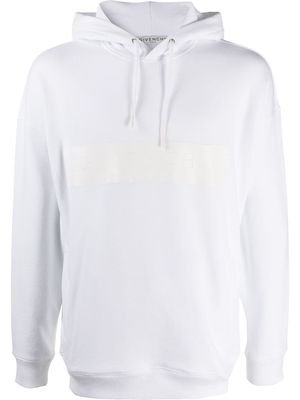 Givenchy logo print hooded sweatshirt - White