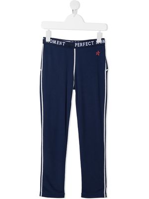 Perfect Moment Kids logo-print track pants - Blue