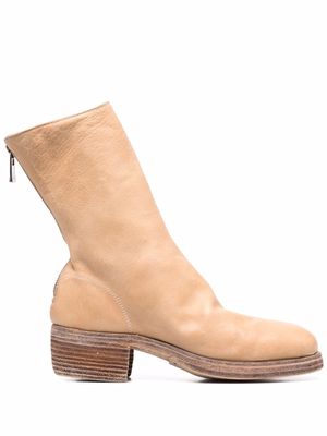Guidi high leather ankle boots - Neutrals
