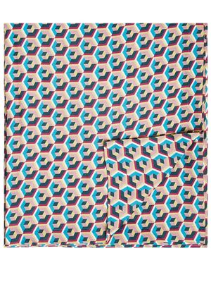 La DoubleJ geometric-print tablecloth - Pink