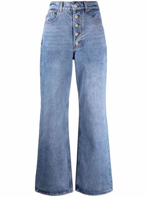12 STOREEZ high-rise button-fly jeans - Blue