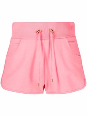 Balmain logo-print drawstring shorts - Pink
