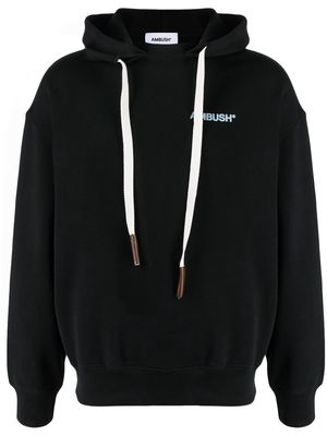 AMBUSH logo-print cotton hoodie - Black