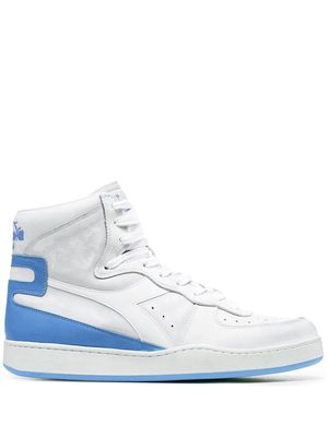 Diadora high-top panelled leather sneakers - White