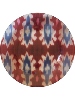 Les-Ottomans Ikat-print glass plate - Red