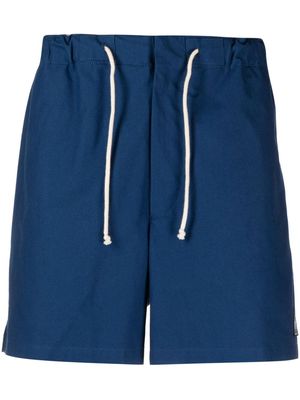Jil Sander logo-patch drawstring shorts - Blue