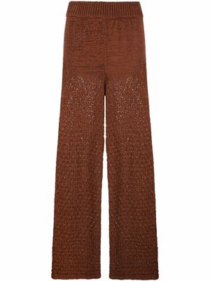 ROTATE Calla knitted trousers - Brown