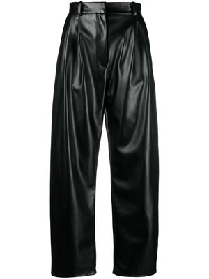 A.W.A.K.E. Mode faux leather wide leg trousers - Black