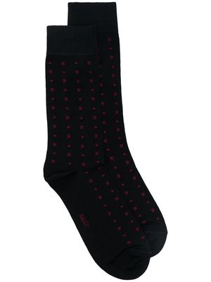 Bally B logo intarsia-knit socks - Black