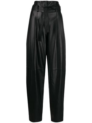 Wandering loose-fit high-waisted trousers - Black