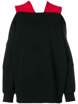 Ioana Ciolacu cutout shoulder sweatshirt - Black