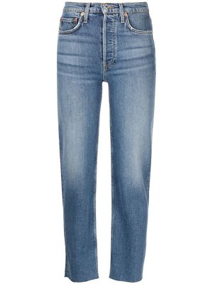 RE/DONE Stobe Pipe high-rise straight jeans - Blue
