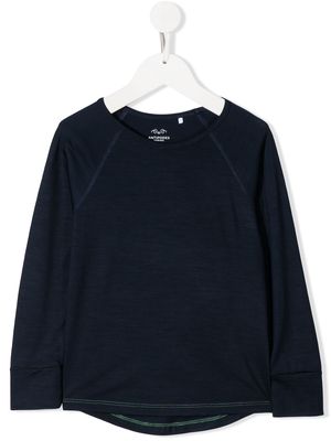 Knot merino wool fine knit T-shirt - Blue