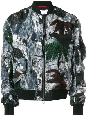 OAMC painterly floral bomber jacket - Black
