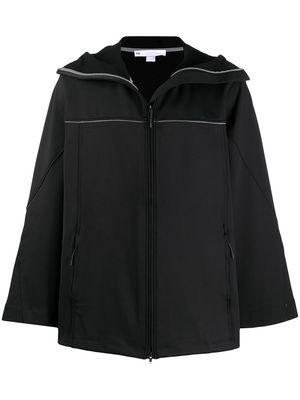 Y-3 contrast piping hooded jacket - Black