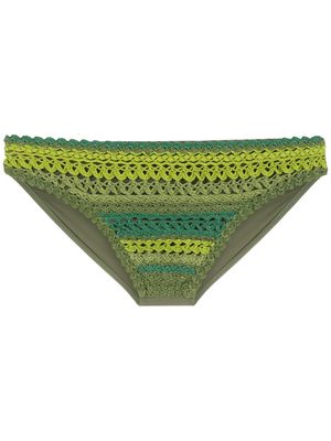 Amir Slama crochet swim briefs - Green