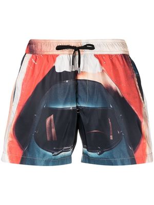 Limitato graphic-print drawstring swim shorts - Blue