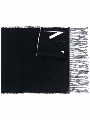Valentino VLTN knitted logo scarf - Black