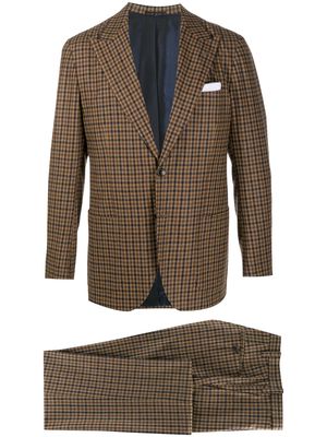 Kiton plaid check suit - Brown