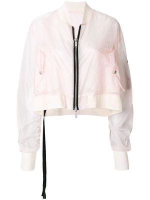 UNRAVEL PROJECT cropped bomber jacket - Pink
