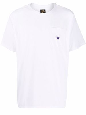 Needles butterfly-patch T-shirt - White