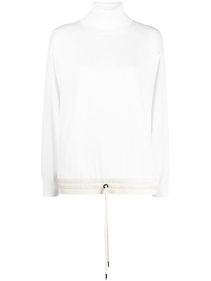 Moncler Grenoble high neck knitted jumper - White
