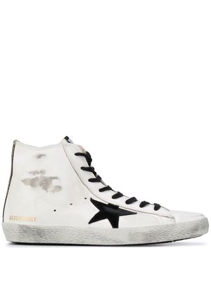 Golden Goose high-top distressed-finish sneakers - White