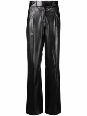 Arma straight-leg leather trousers - Black