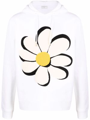 SANDRO daisy-print hoodie - White