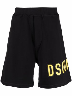 Dsquared2 logo-print cotton shorts - Black
