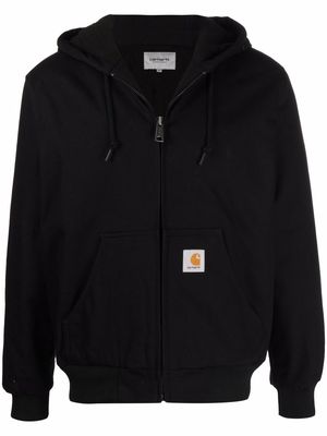 Carhartt WIP logo patch hooded jacket - Black