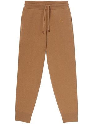 Burberry monogram cashmere track pants - Brown