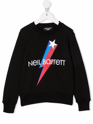 Neil Barrett Kids logo-print sweatshirt - Black