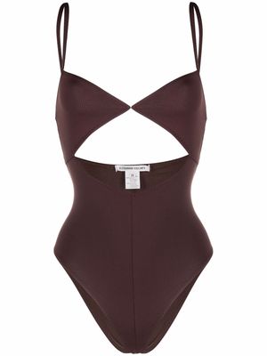 ALESSANDRO VIGILANTE cut-out bathing suit - Brown