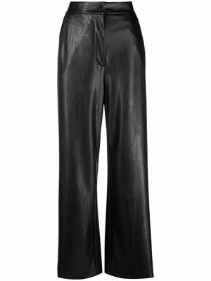 MM6 Maison Margiela high-waisted wide-leg trousers - Black