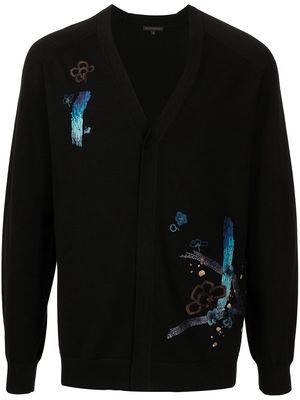 SHIATZY CHEN embroidered V-neck cardigan - Black