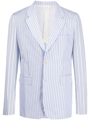 Comme Des Garçons Shirt single-breasted pinstripe blazer - Blue